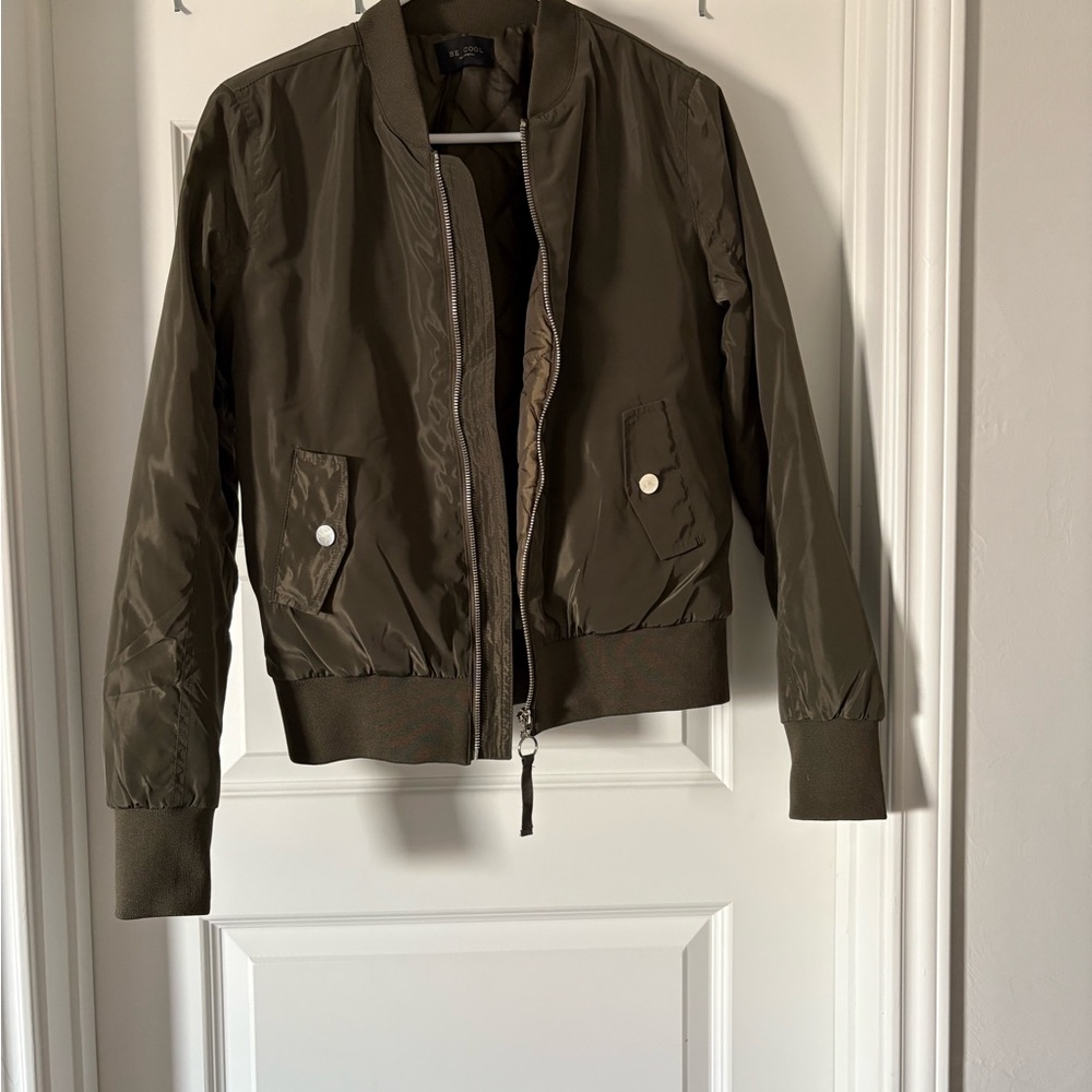 BE COOL Khaki Bomber Jacket
